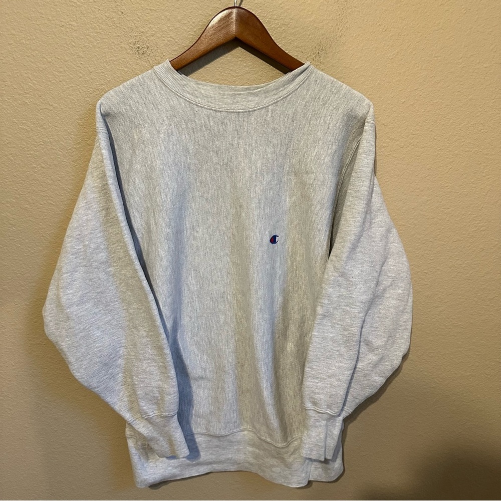 Vintage 80s/90s Champion Reverse Weave Gray Blank Sweatshirt